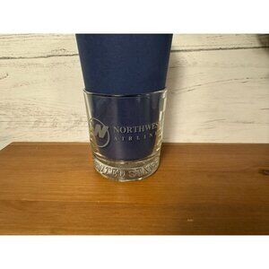 Northwest Airlines glass Embossed United States of America Airline Aviation